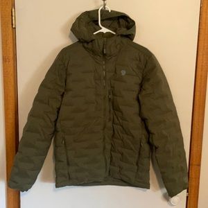 Super DS stretch down hooded jacket